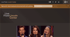 Desktop Screenshot of livefromlincolncenter.org